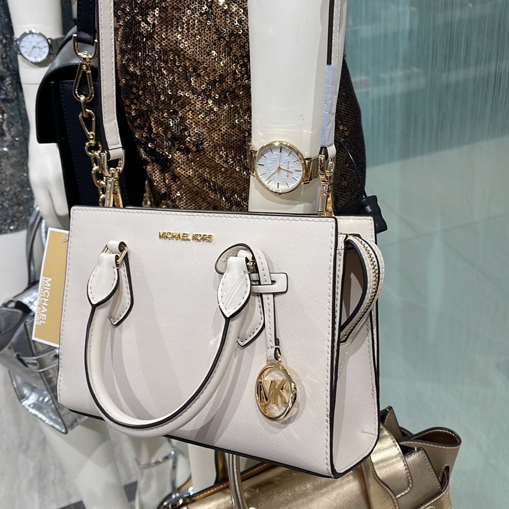 Michael Kors Sheila Small Center Zip Satchel Shoulder Crossbody Bag Non Leather - Picture 2 of 16
